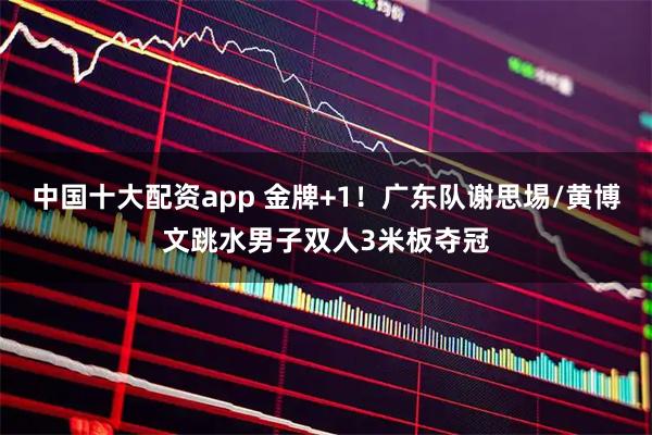 中国十大配资app 金牌+1！广东队谢思埸/黄博文跳水男子双人3米板夺冠